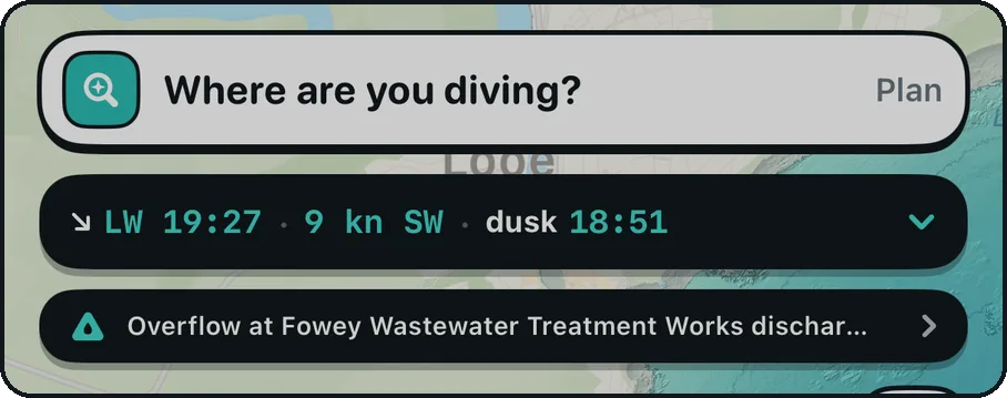 The map with a warning: overflow at Fowey wastewater treatment works discharging